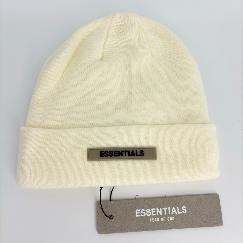 New ESSENTIALS‎ Fear of God Cream Knit Beanie Hat Men's One Size